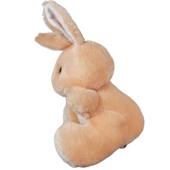 Vintage 1987 Applause Woodland Bunny Plush Rabbit 8" Peach White Stuffed Animal - Picture 3 of 12